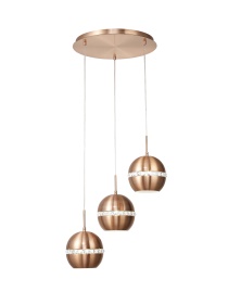 Andrea Satin Copper Crystal Ceiling Lights Diyas Multiple Crystal Pendants Andrea Satin Copper Crystal Ceiling Lights Diyas Multiple Crystal Pendants